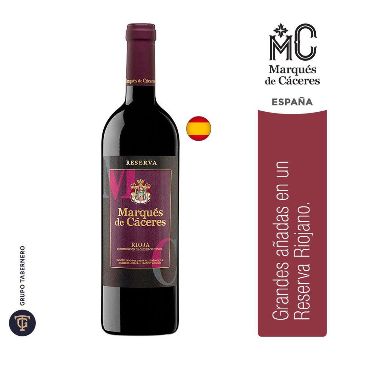 MARQUES DE CACERES - Vino Tinto Marqués de Cáceres Reserva Botella 750 mL