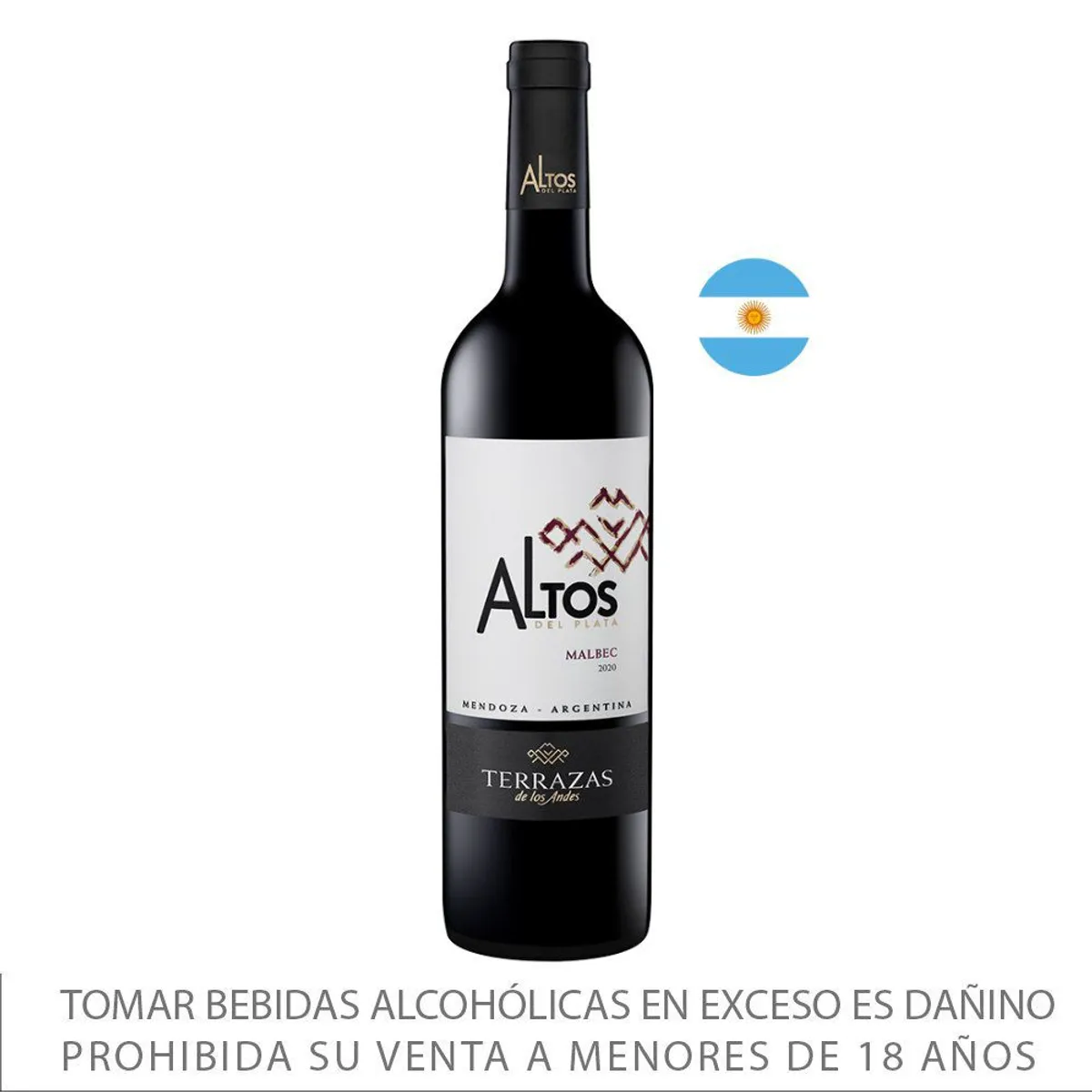 TERRAZAS - Vino Tinto Terrazas Altos del Plata Malbec Botella 750 mL