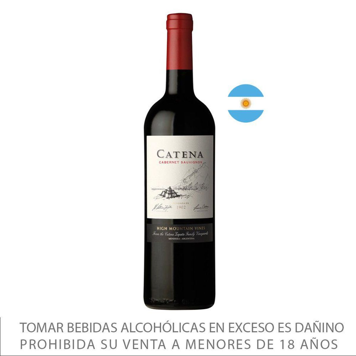 CATENA ZAPATA - Vino Tinto Catena Zapata Cabernet Sauvignon Botella 750 mL