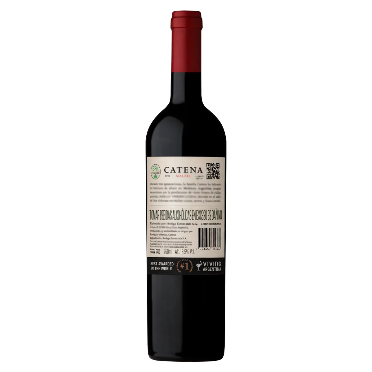 CATENA ZAPATA - Vino Tinto Catena Zapata Malbec Botella 750 mL