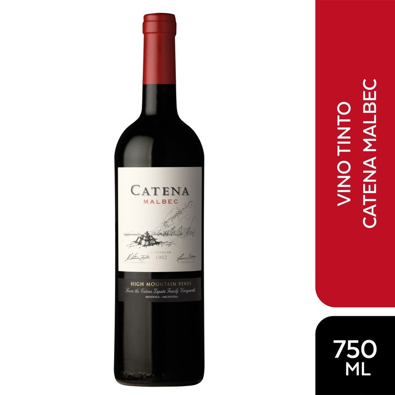 CATENA ZAPATA - Vino Tinto Catena Zapata Malbec Botella 750 mL