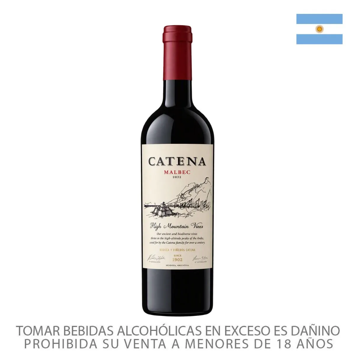 CATENA ZAPATA - Vino Tinto Catena Zapata Malbec Botella 750 mL