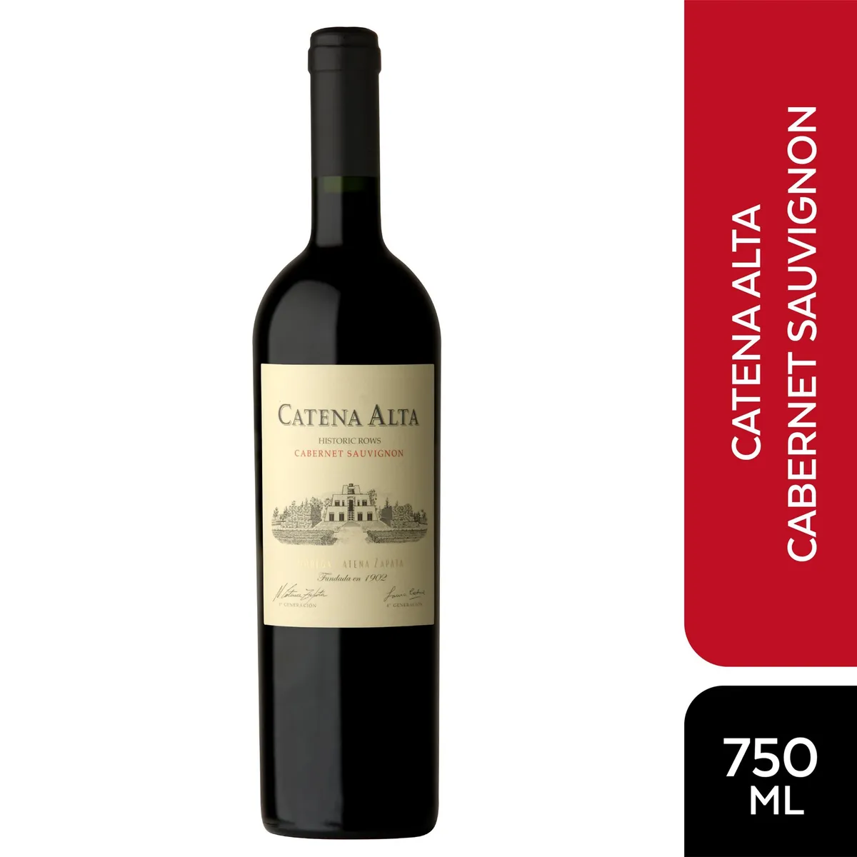 CATENA ZAPATA - Vino Tinto Seco Catena Zapata Alta Cabernet Sauvignon Botella 750 mL