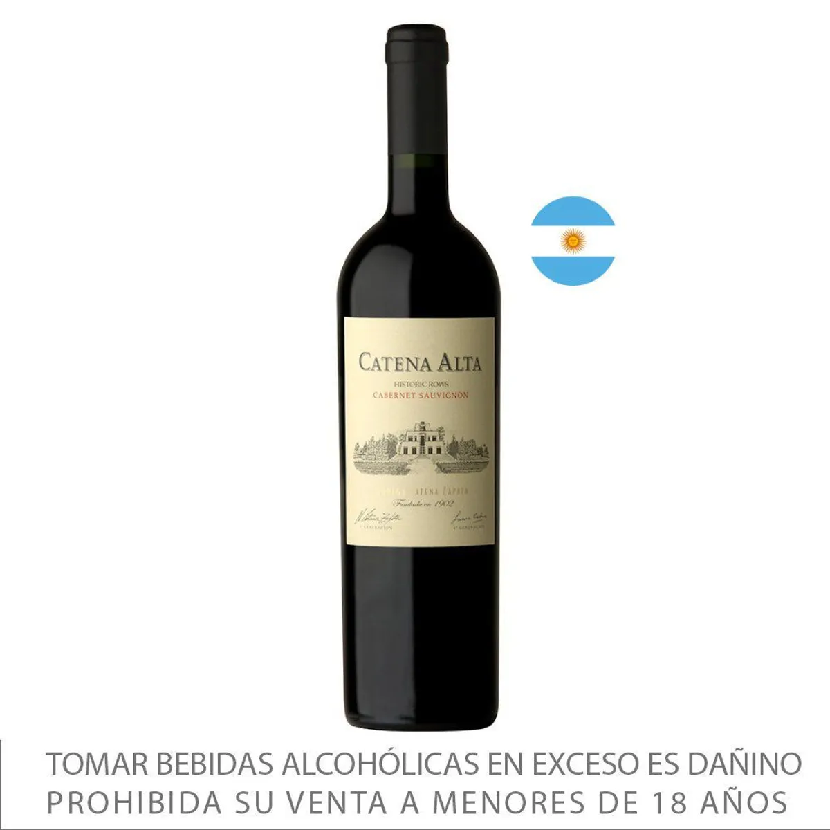 CATENA ZAPATA - Vino Tinto Seco Catena Zapata Alta Cabernet Sauvignon Botella 750 mL