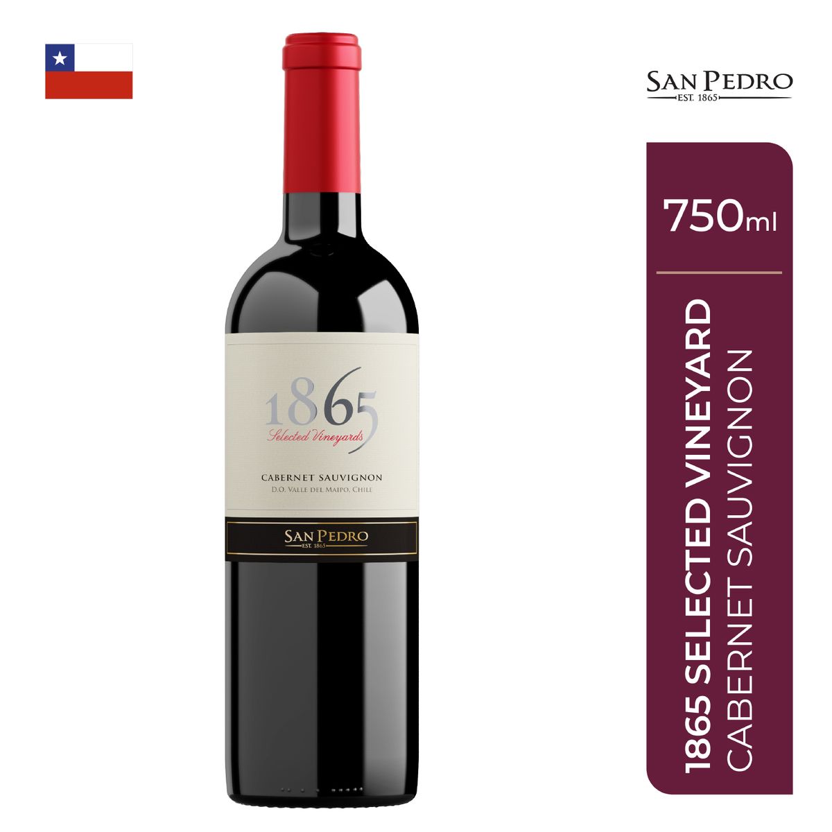 1865 - Vino Tinto 1865 Cabernet Sauvignon 14.4° Botella 750 mL