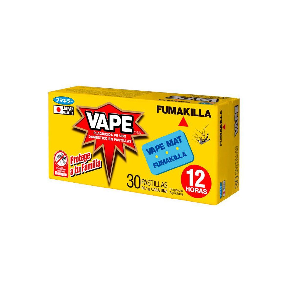 VAPE - Pastillas para Repelente Eléctrico Vape Mat Super Verde Caja 30 Und