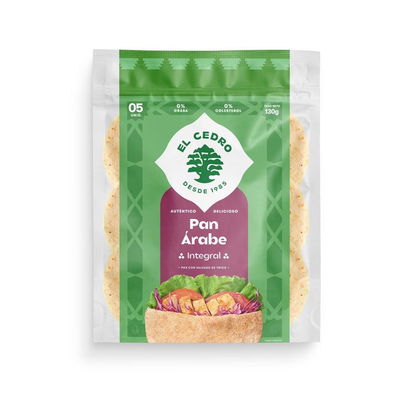 EL CEDRO - Pan Arabe Integral El Cedro Bolsa 5 Und