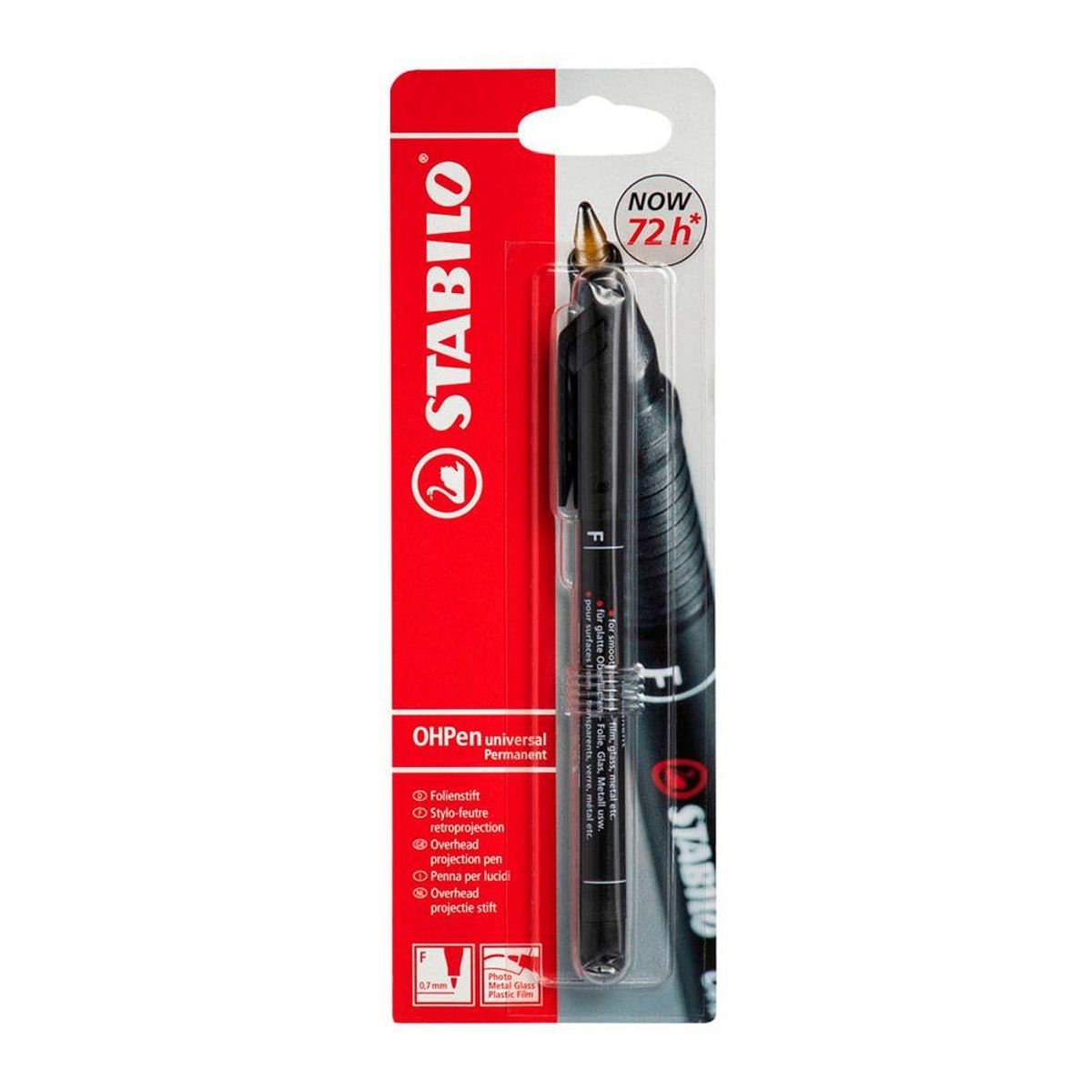 STABILO - Plumón Indeleble Stabilo Oh Pen Color Negro