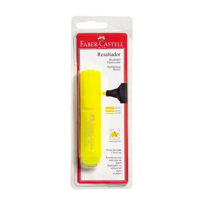 FABER CASTELL - Resaltador Faber Castell de Texto Color Amarillo