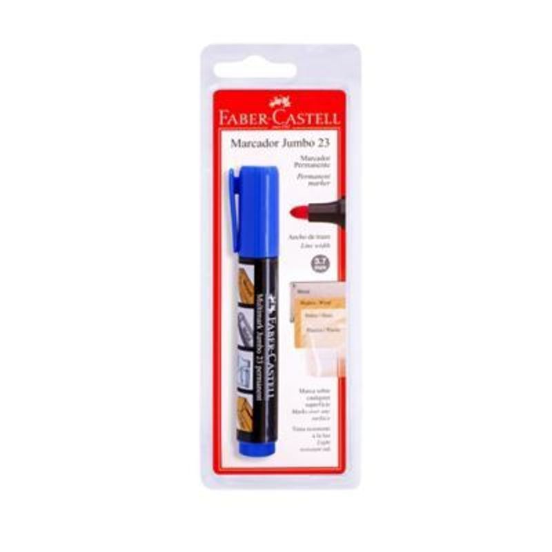 FABER CASTELL - Plumón Indeleble Faber Castell Multimark Jumbo 23 Color Azul
