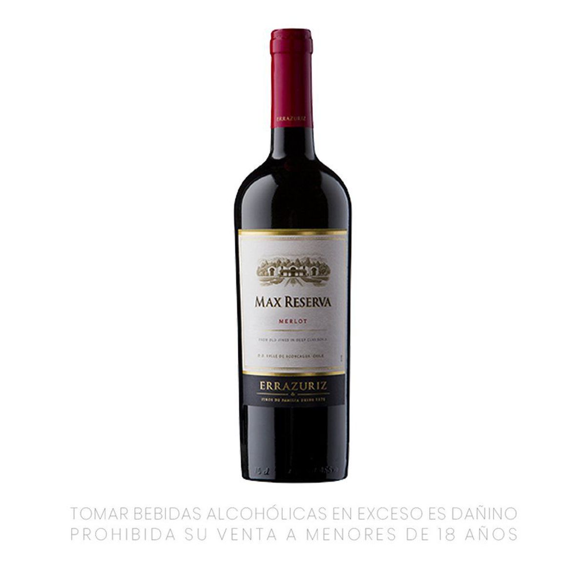 ERRAZURIZ - Vino Tinto Errazuriz Reserva Merlot Botella 750 mL