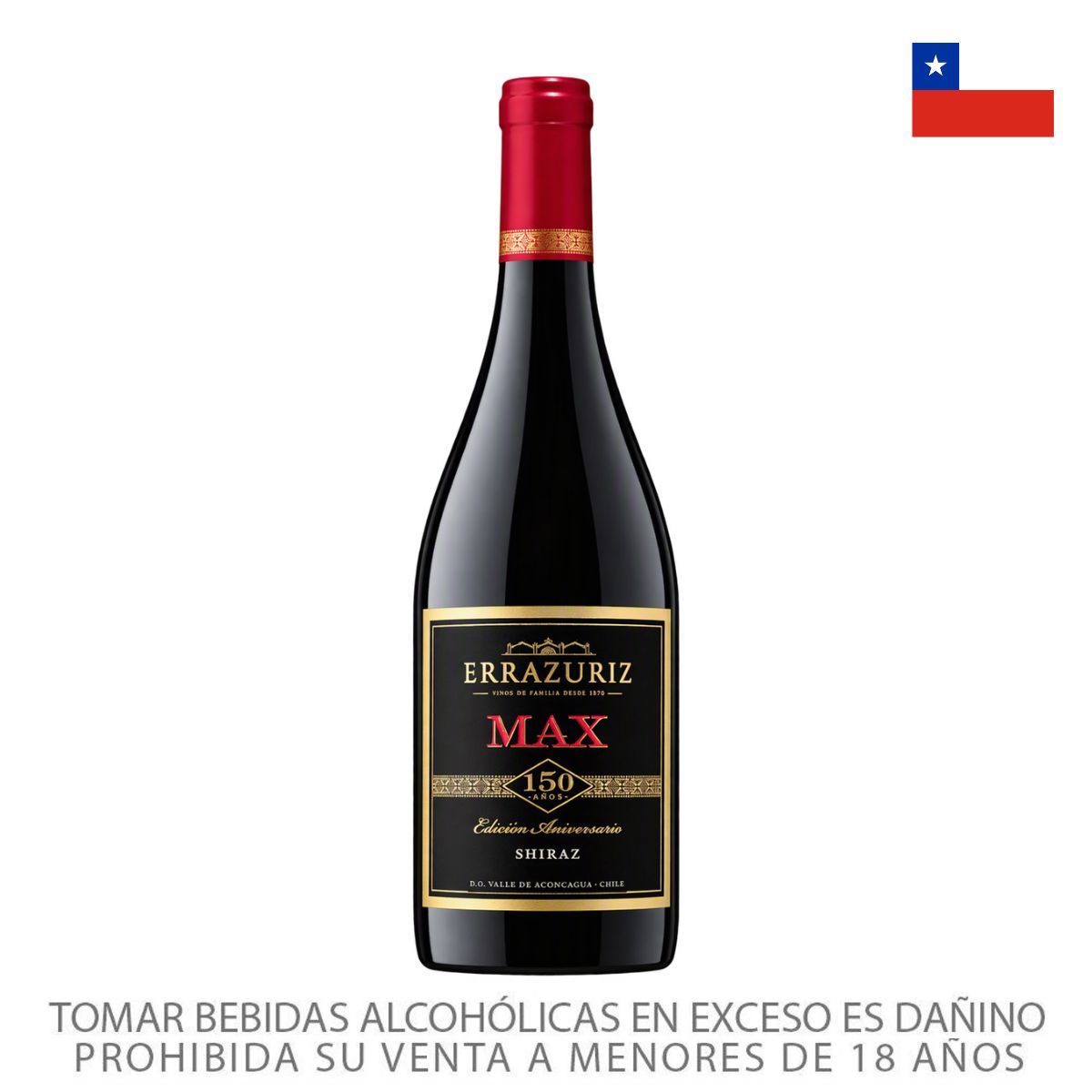 ERRAZURIZ - Vino Errazuriz Max Reserva Syrah Botella 750 mL