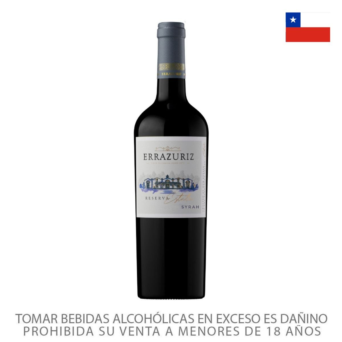 VINA VIEJA - Vino Errazuriz Estate Syrah Botella 750 mL
