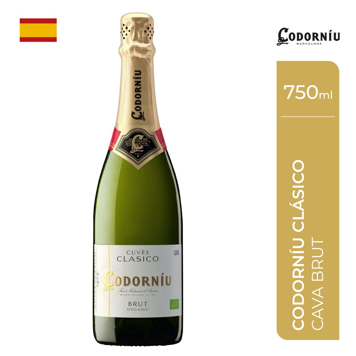 CODORNIU - Espumante Anna Codorníu Brut Clásico Botella 750 mL