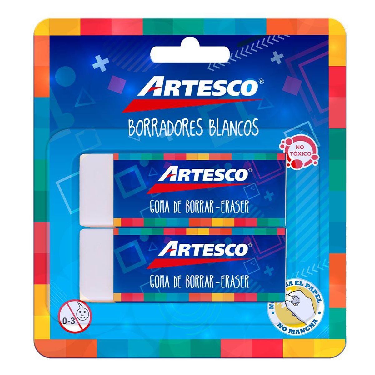 ARTESCO - Borrador Artesco Blanco Empaque 2 Und