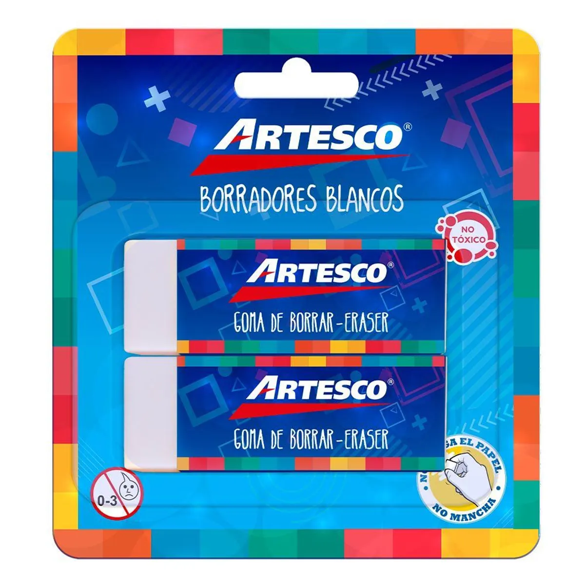 ARTESCO - Borrador Artesco Blanco Empaque 2 Und