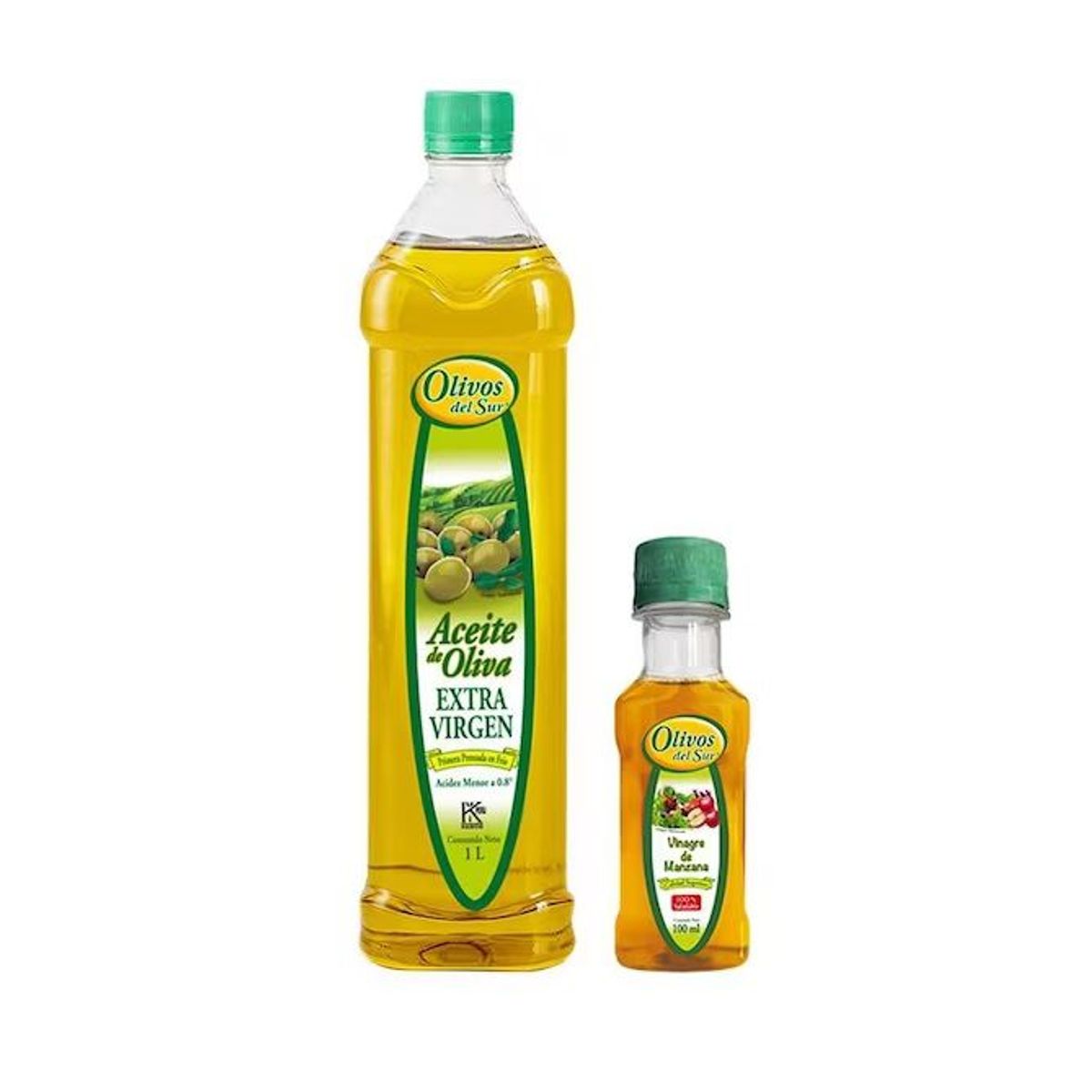 OLIVOS DEL SUR - Pack Olivos del Sur Aceite de Oliva 500 mL + Vinagre de Manzana 100 mL
