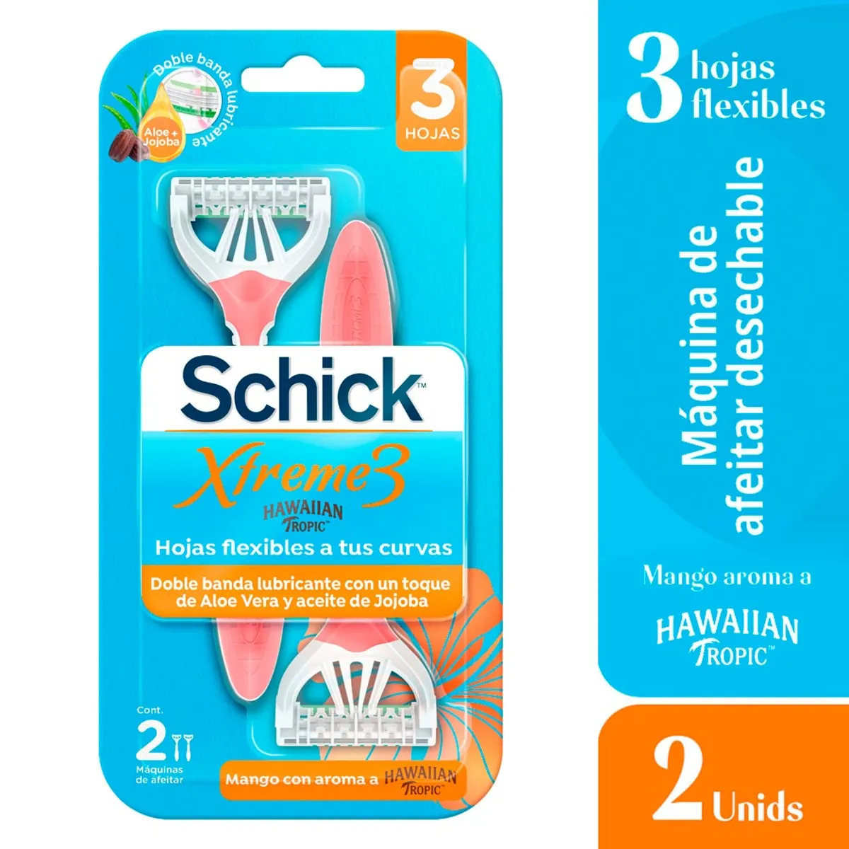 SCHICK - Máquina de Afeitar Schick Xtreme 3 Piel Delicada Empaque 2 Und
