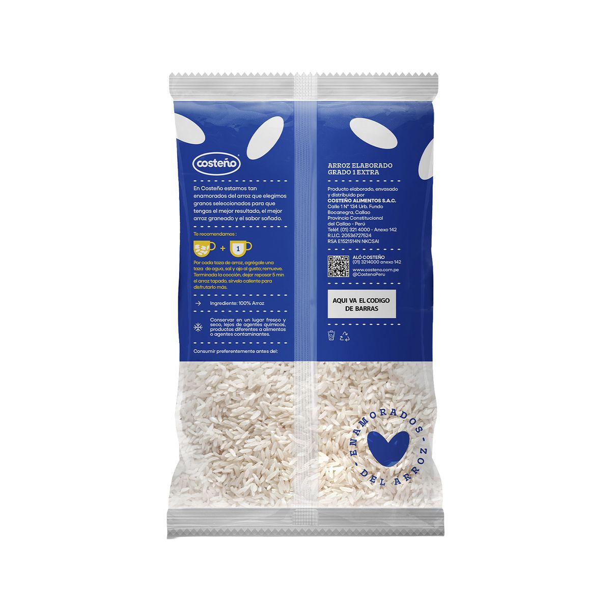 COSTENO - Arroz Extra Costeño Bolsa 750 g