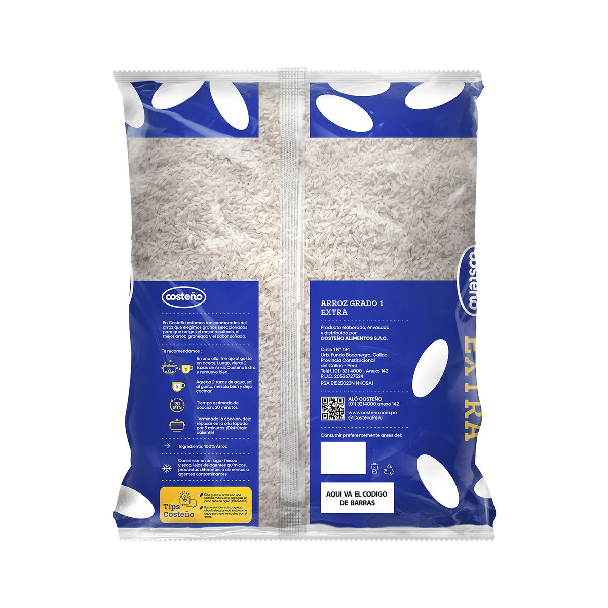 COSTENO - Arroz Extra Costeño Bolsa 5 Kg