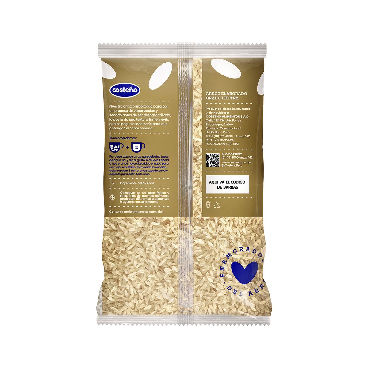 COSTENO - Arroz Parbolizado Costeño Bolsa 750 g