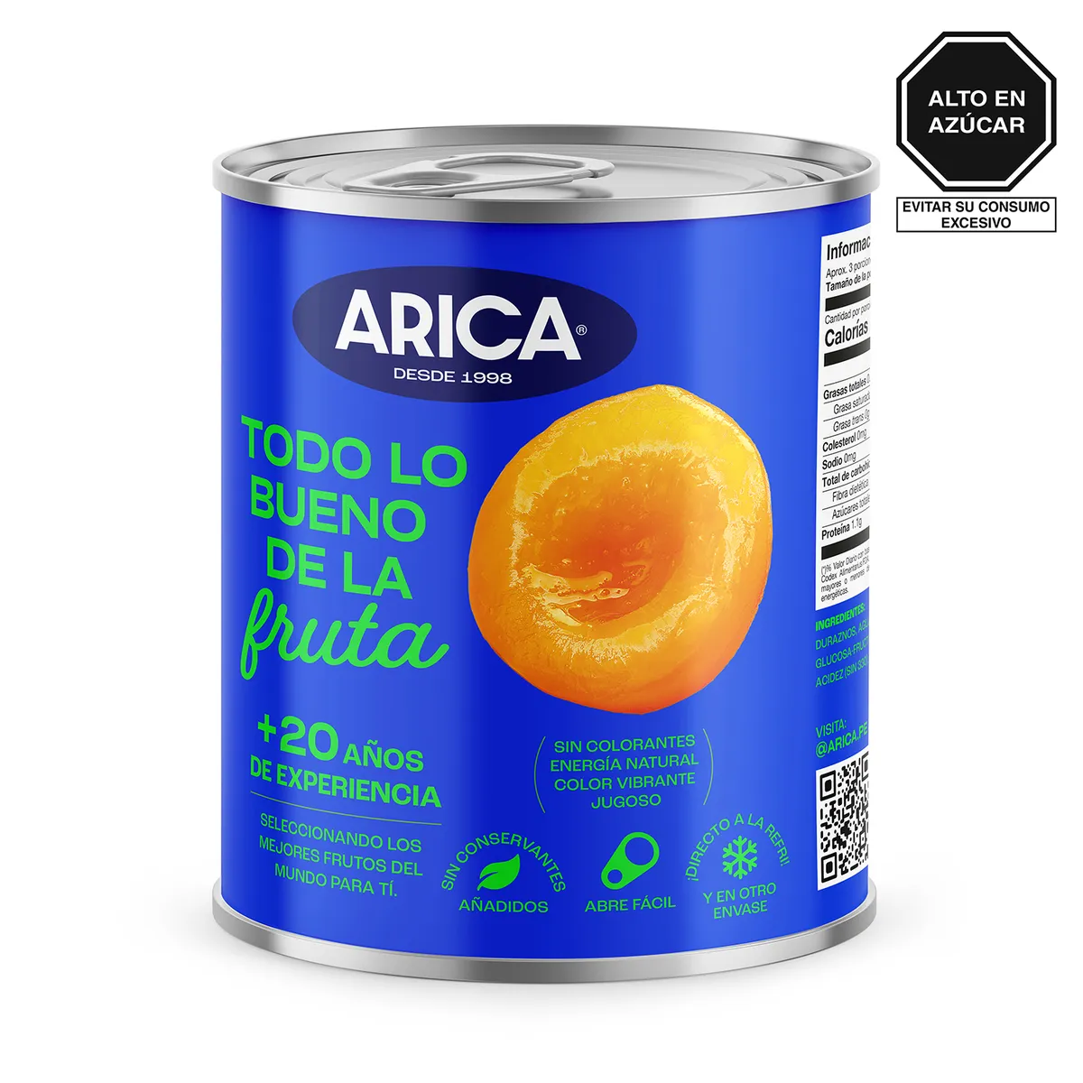 ARICA - Duraznos en Almíbar Arica Lata 820 g