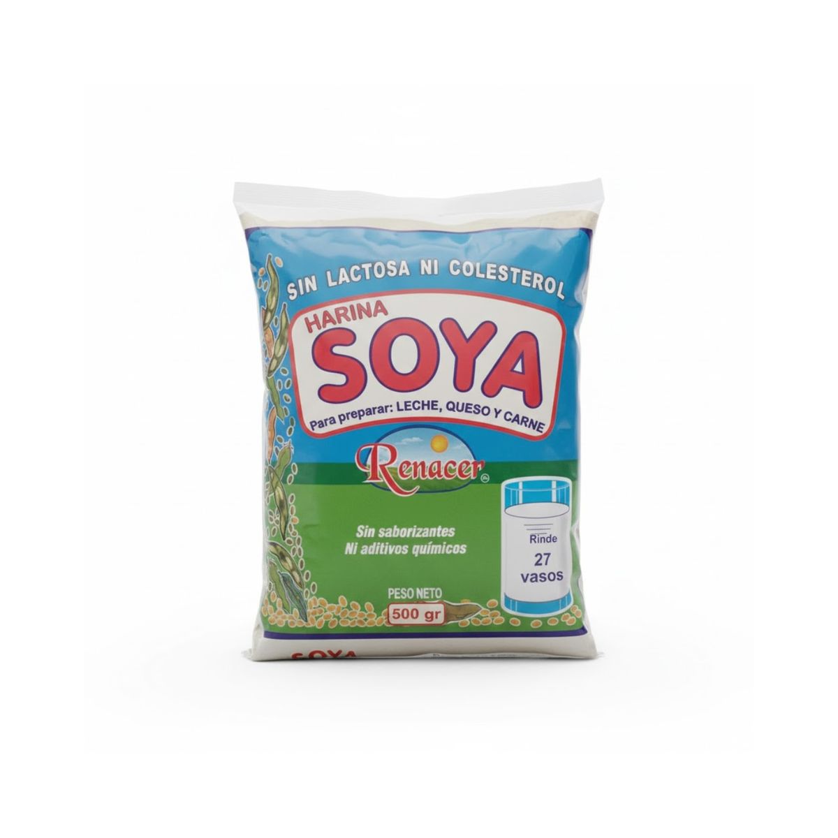 RENACER - Harina de Soya Cruda Renacer Bolsa 500 g