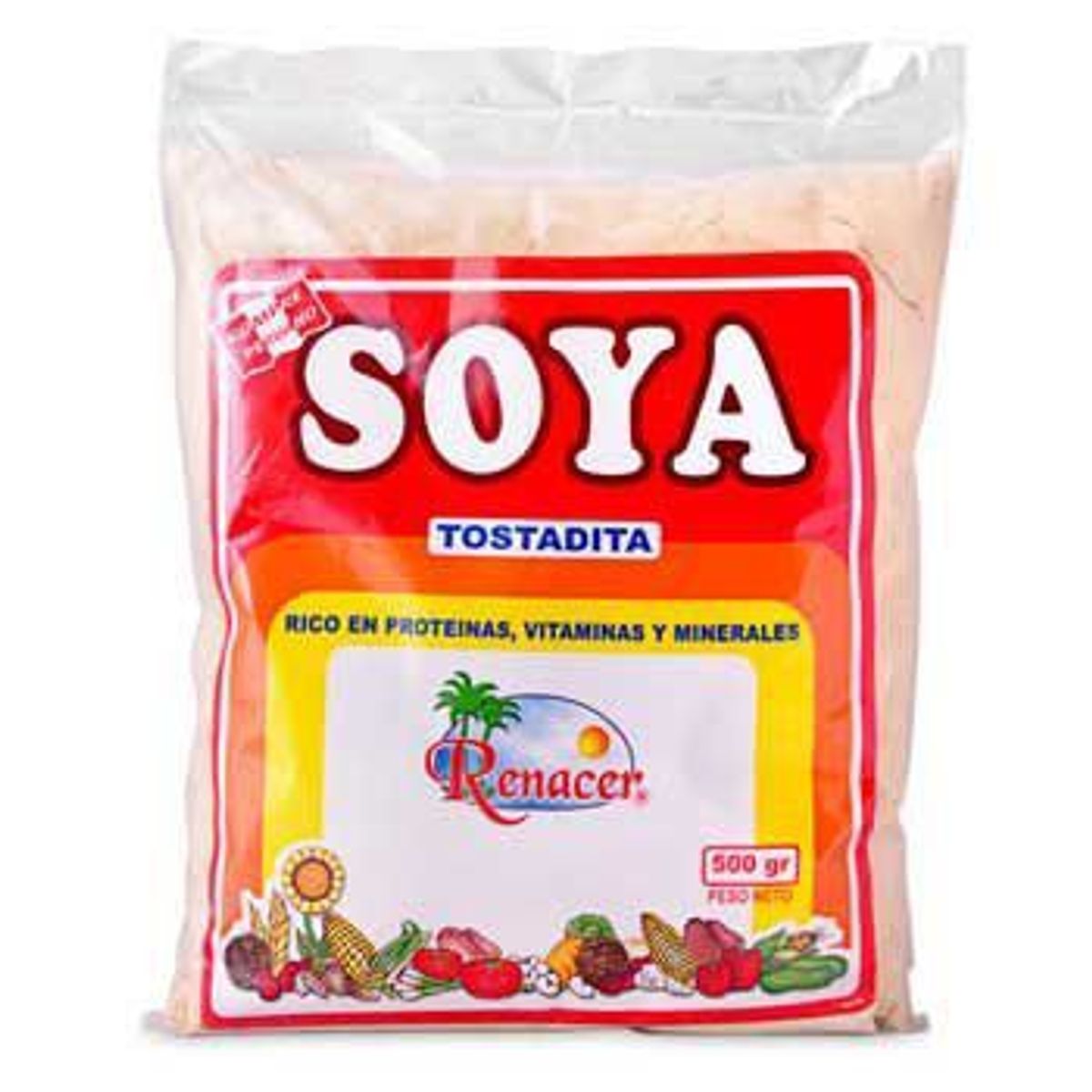 RENACER - Harina de Soya Tostada Renacer Bolsa 500 g