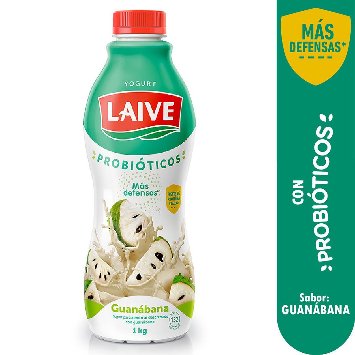 LAIVE - Yogurt Laive Probiótico Guanábana Botella 1 Kg