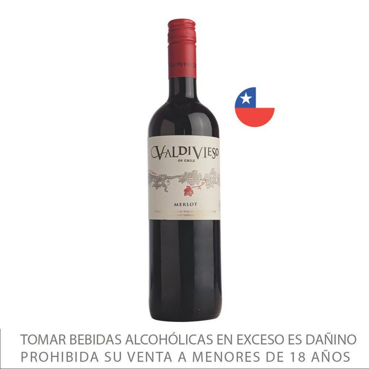 VALDIVIESO - Vino Tinto Valdivieso Merlot Botella 750 mL