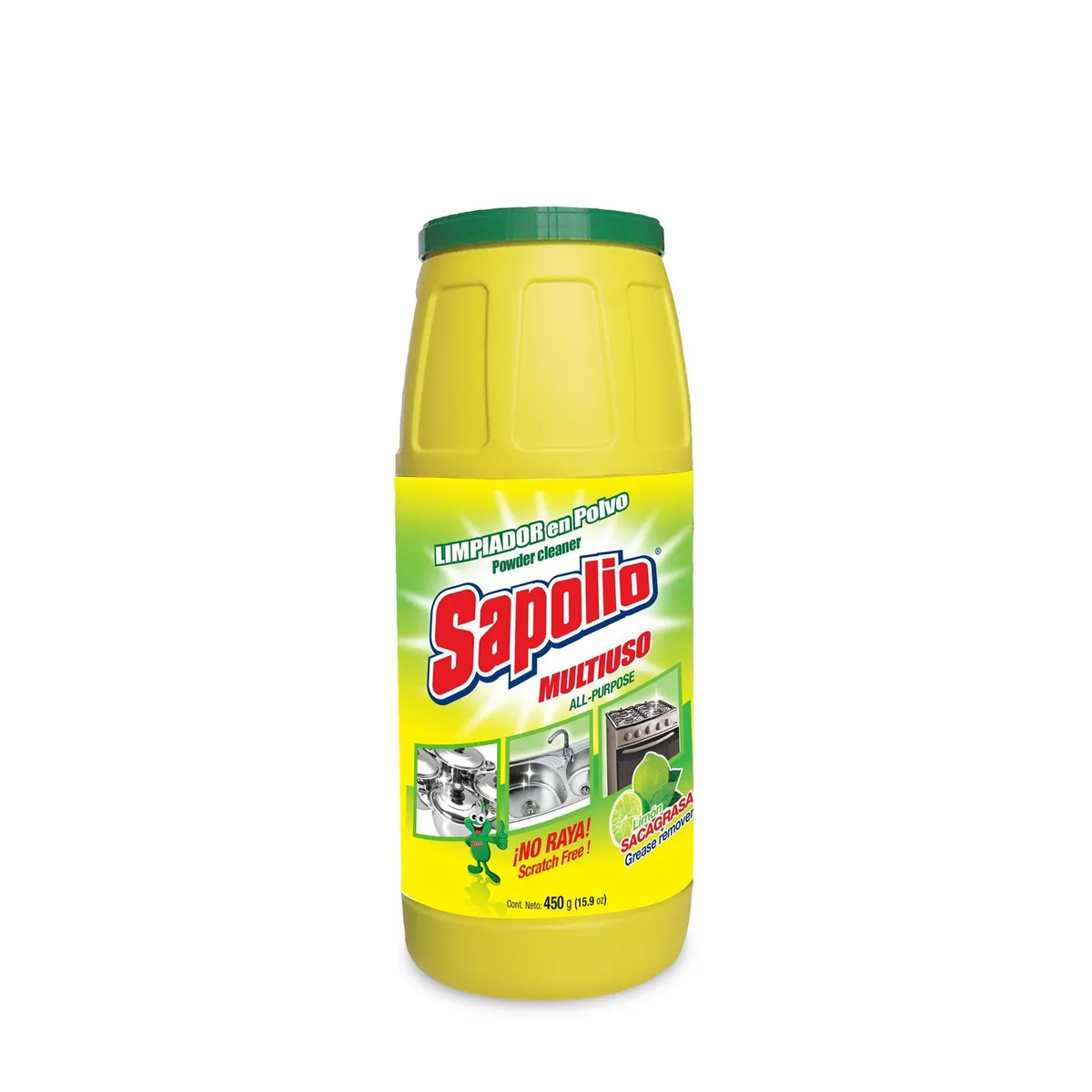 SAPOLIO - Limpiador en Polvo Cocina Sapolio Limón Envase 450 g