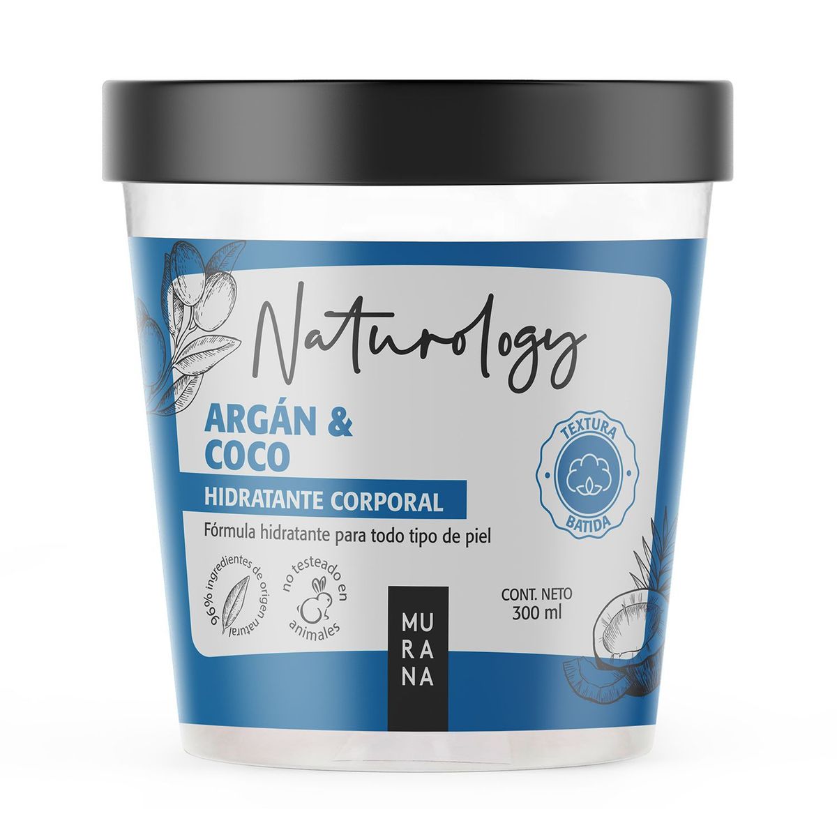 MURANA - Hidratante Batido Corporal Murana Argán y Coco Envase 300 mL