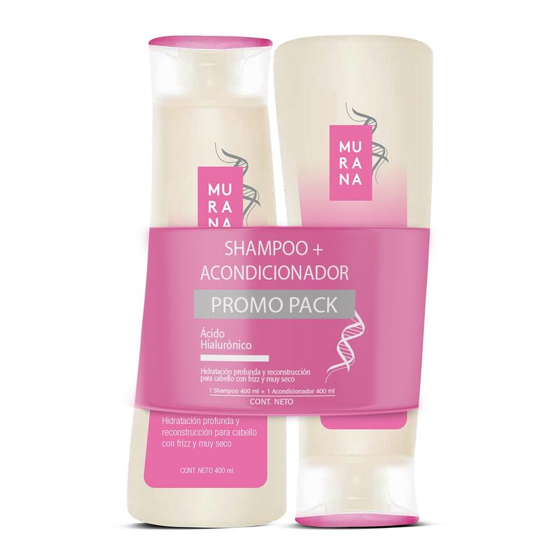 MURANA - Pack Shampo + Acondicionador Murana Ácido Hialurónico 2 Und 400 mL