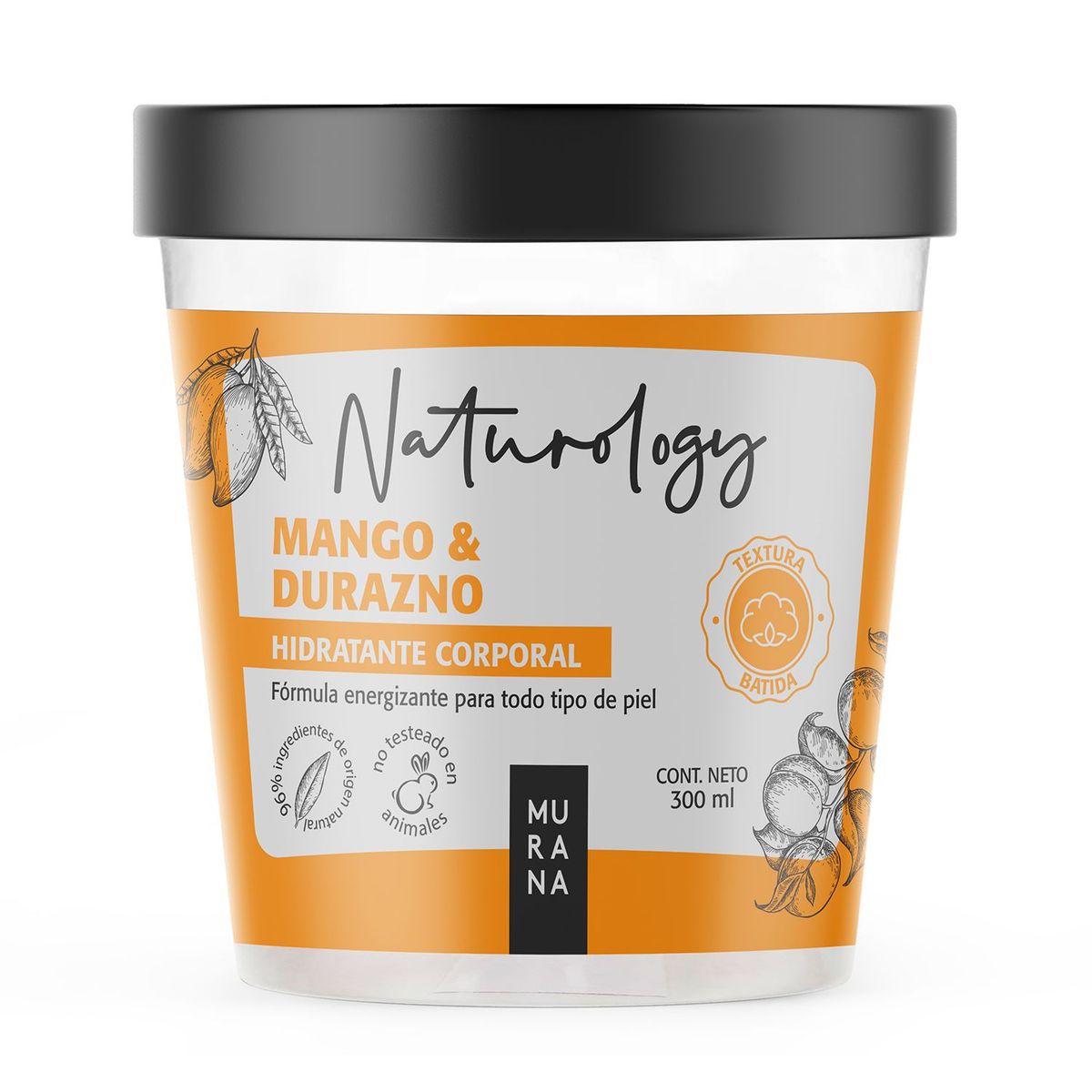 MURANA - Hidratante Batido Corporal Murana Mango y Durazno Envase 300 mL