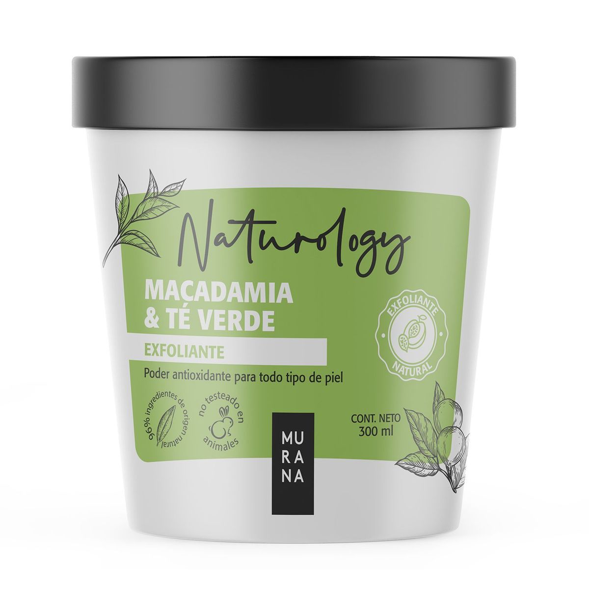 MURANA - Exfoliante Corporal Murana Macadamia y Té Verde Envase 300 mL
