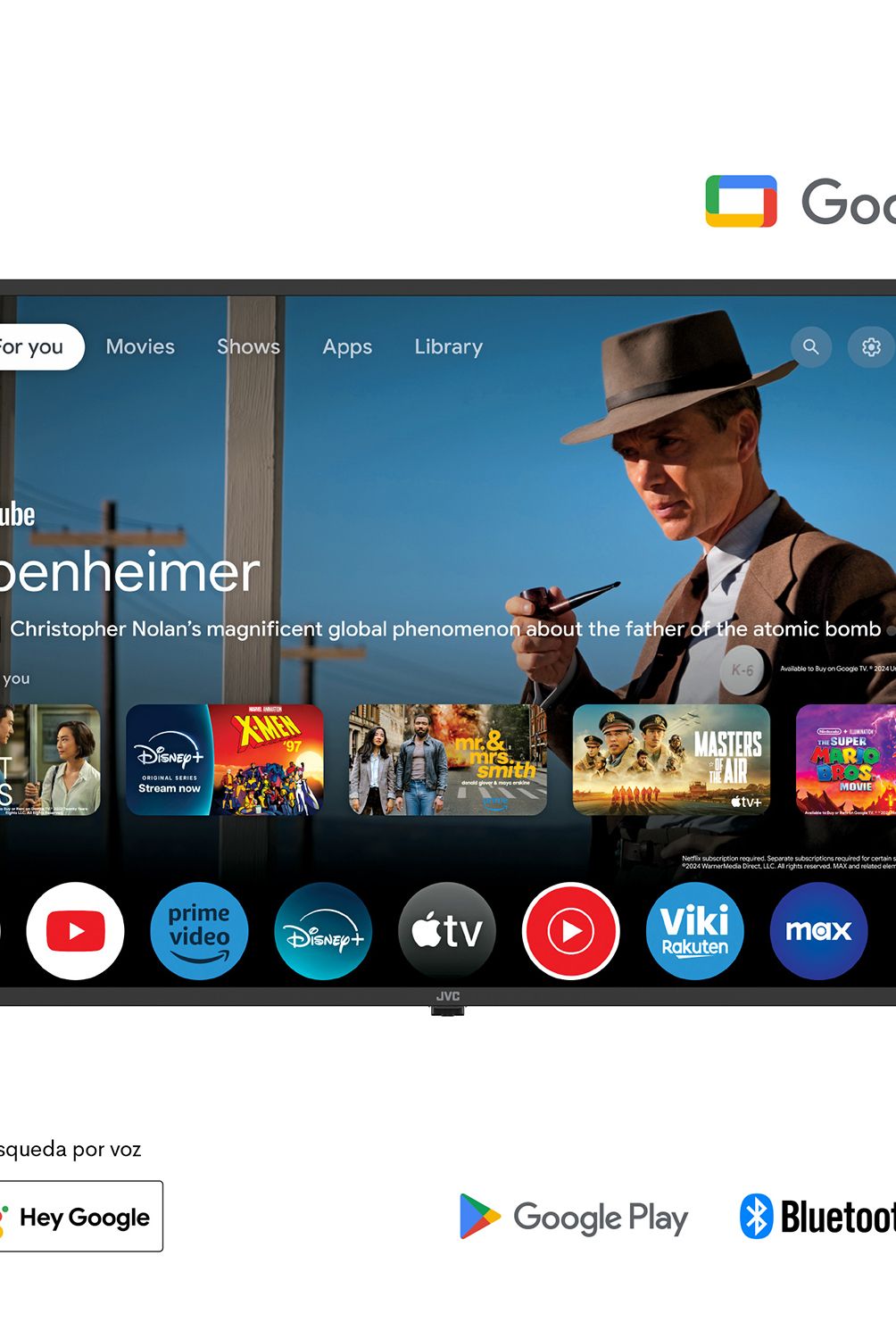 JVC - Televisor JVC LED 43'' FHD Google TV Os LT-43KM348