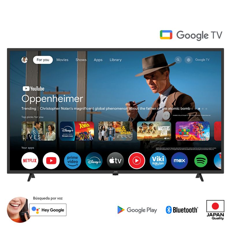 JVC - Televisor JVC LED 43'' FHD Google TV Os LT-43KM348
