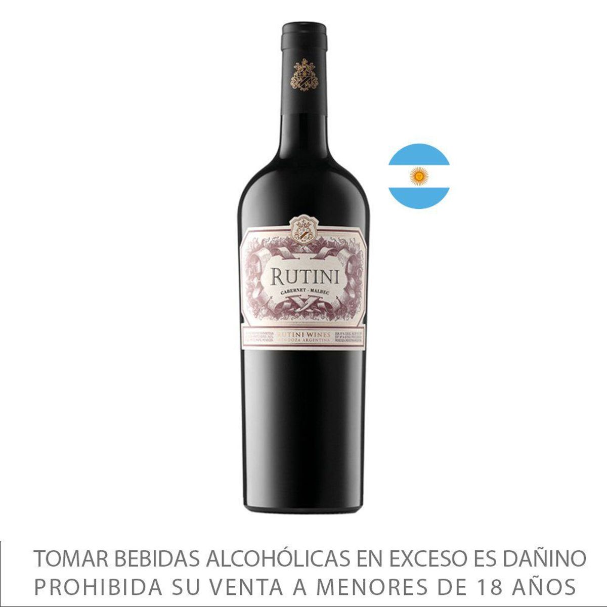 RUTINI - Vino Tinto Rutini Cabernet Malbec Botella 750 mL