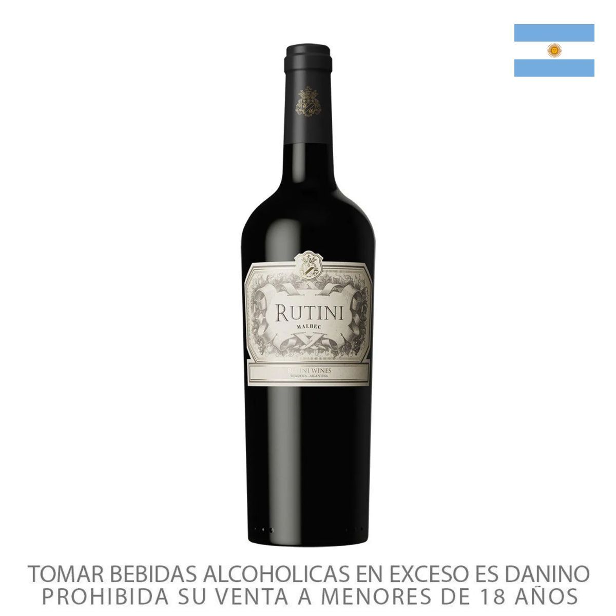 RUTINI - Vino Tinto Rutini Malbec Botella 750 mL