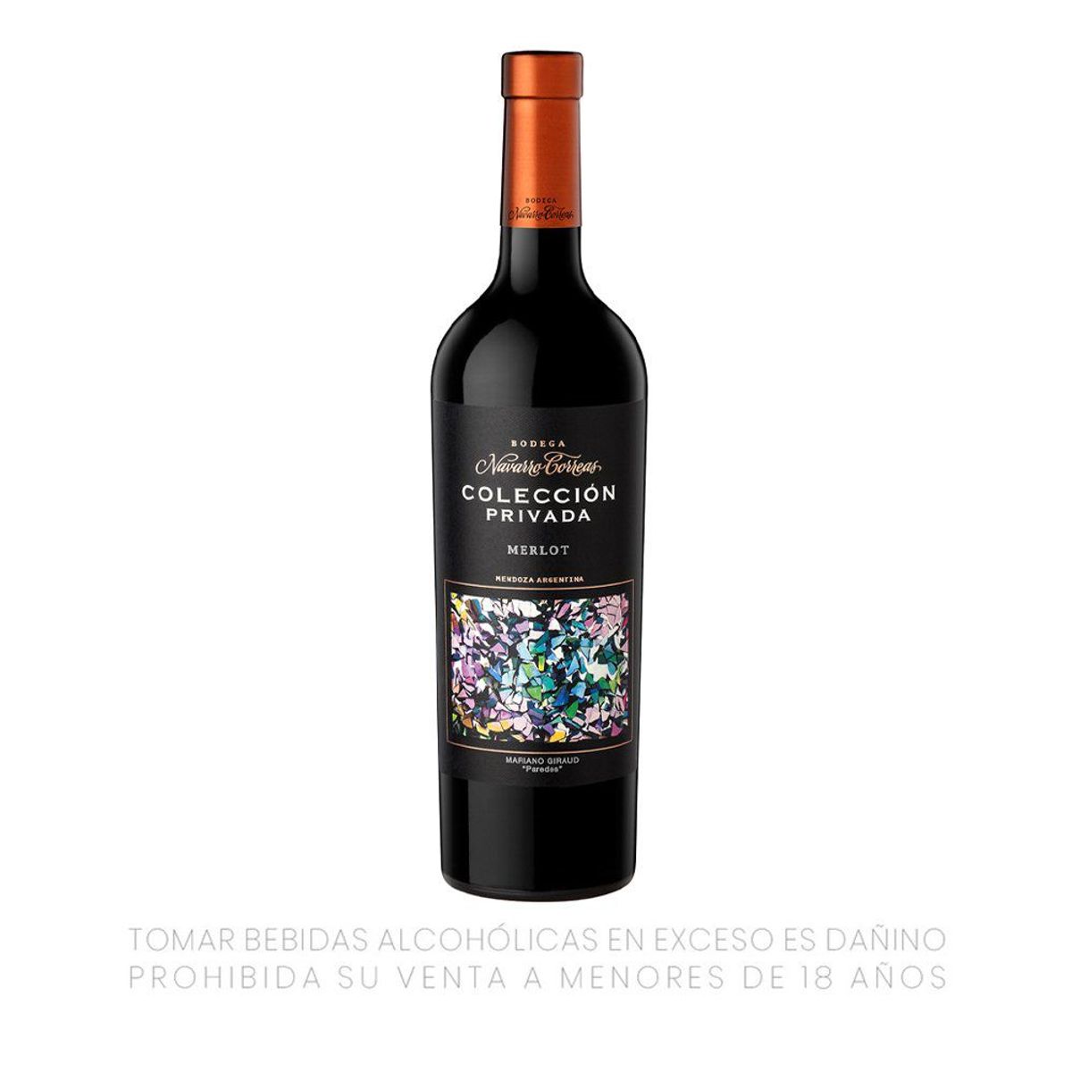 NAVARRO CORREAS - Vino Tinto Navarro Correas Colección Privada Merlot Botella 750 mL