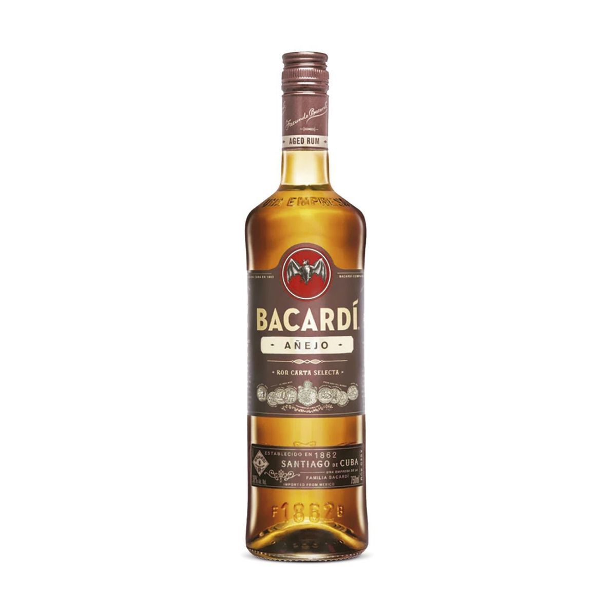 BACARDI - Ron Bacardí Añejo Botella 750 mL