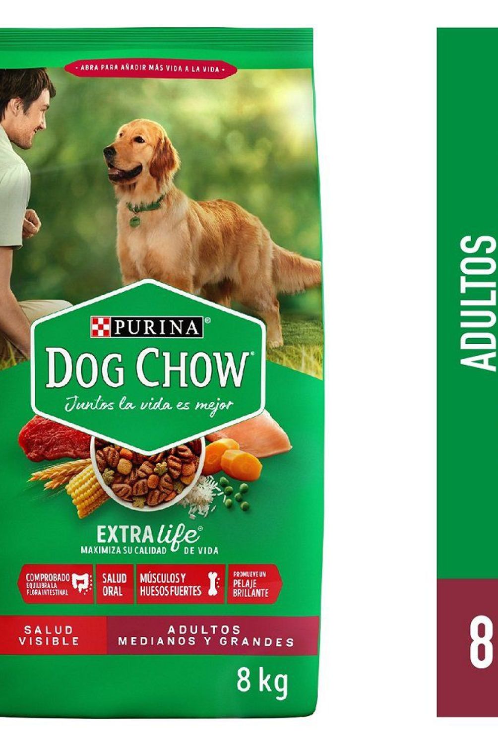 DOG CHOW - Comida para Perros Dog Chow Adultos Medianas y grandes Sabor Pollo y Carne 8 kg