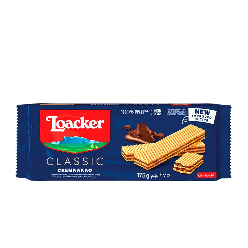 LOACKER - Waffer Loacker Chocolate Empaque 175 g