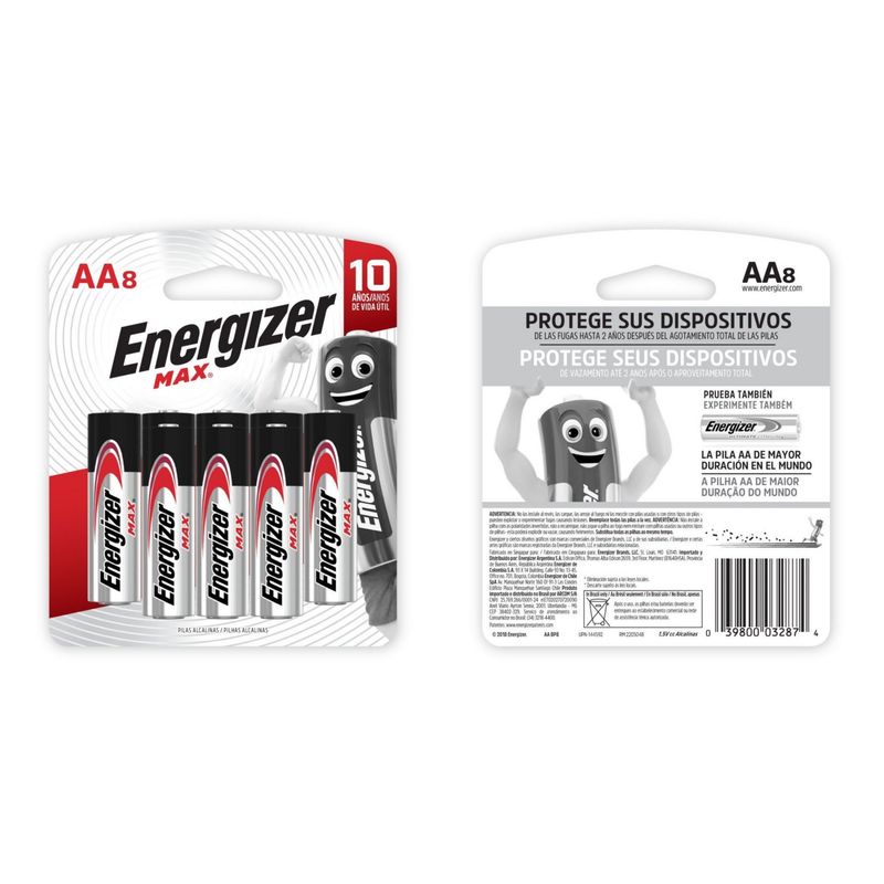 ENERGIZER - Pilas Alcalinas Aa X8Un