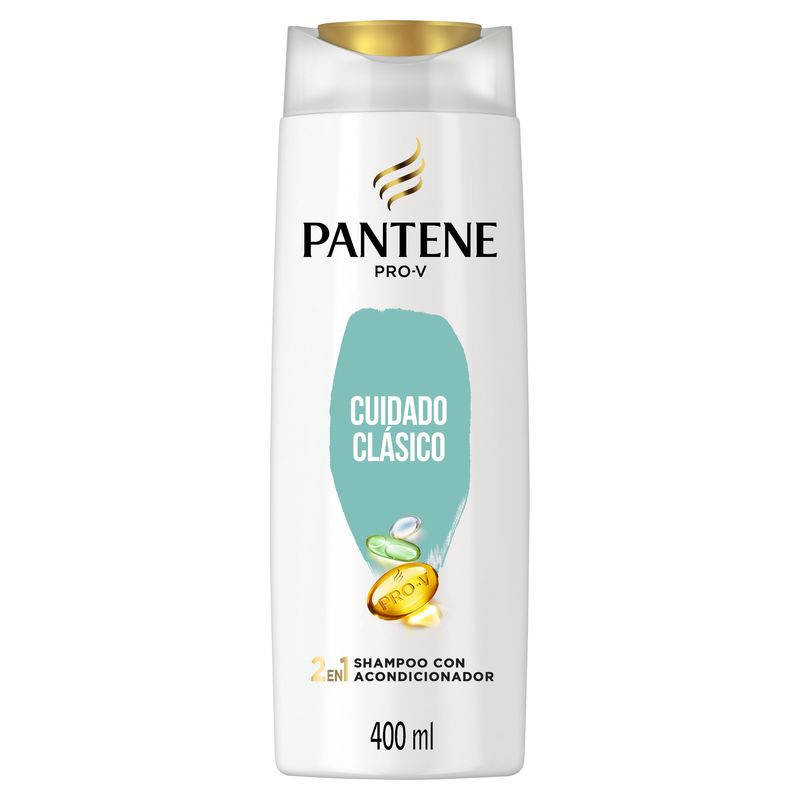 PANTENE - Shampoo Con Acondicionador Pantene 2 En 1 Liso Sedoso Botella 400 mL