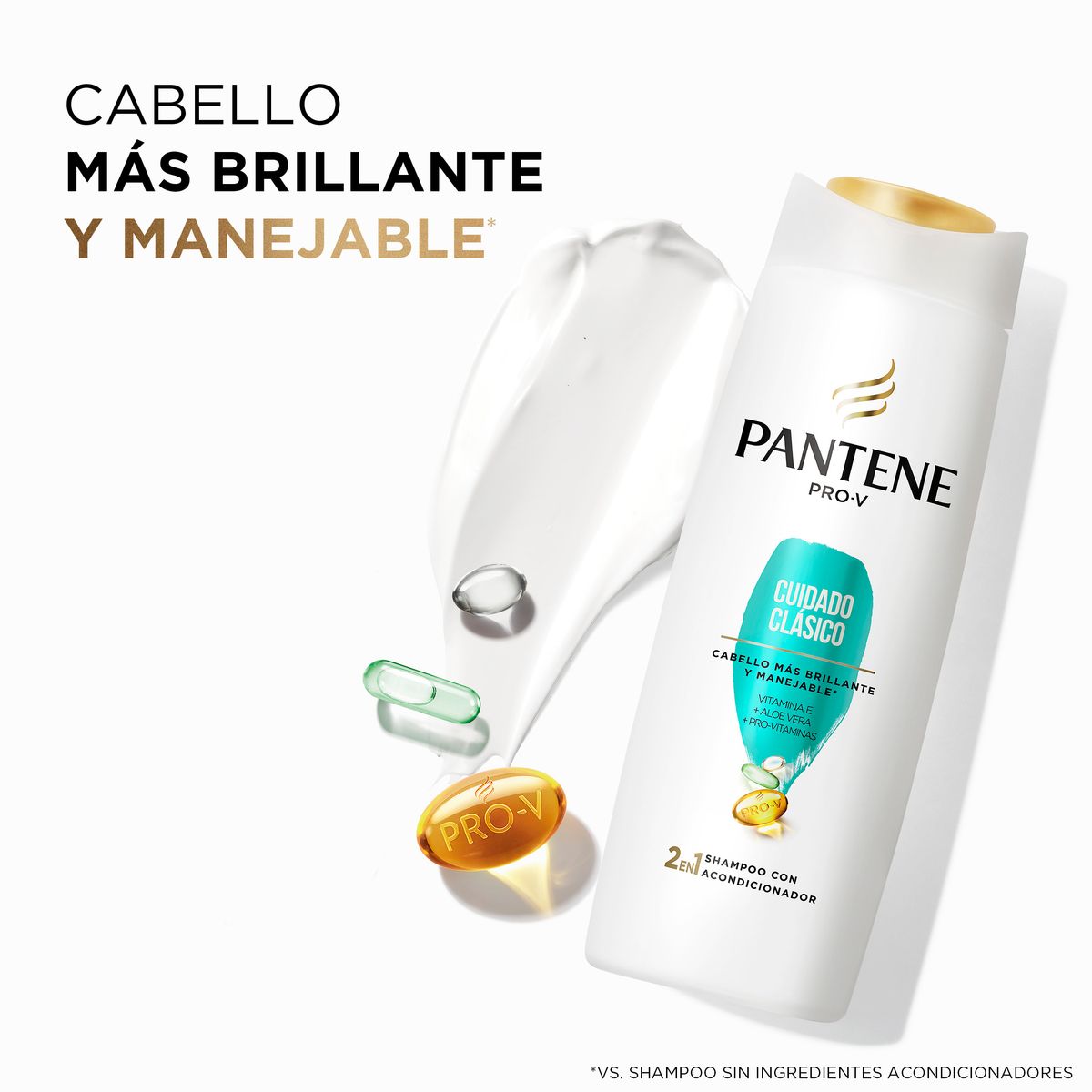 PANTENE - Shampoo 2 en 1 Pantene Cuidado Clásico Botella 400 mL