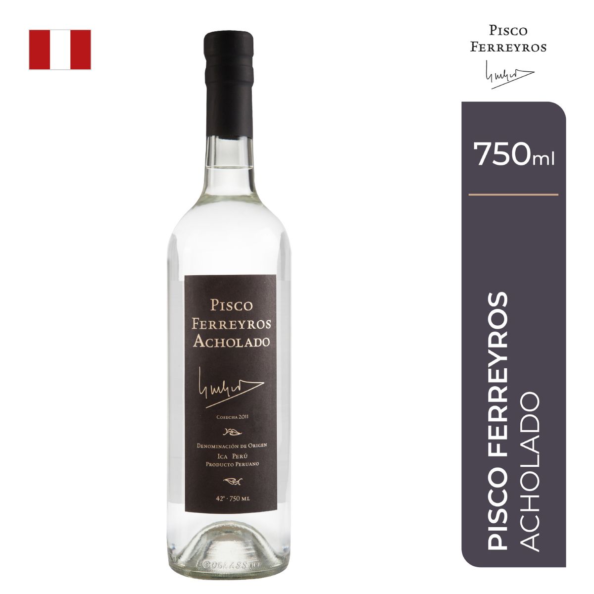 FERREYROS - Pisco Ferreyros Acholado Botella 750 mL