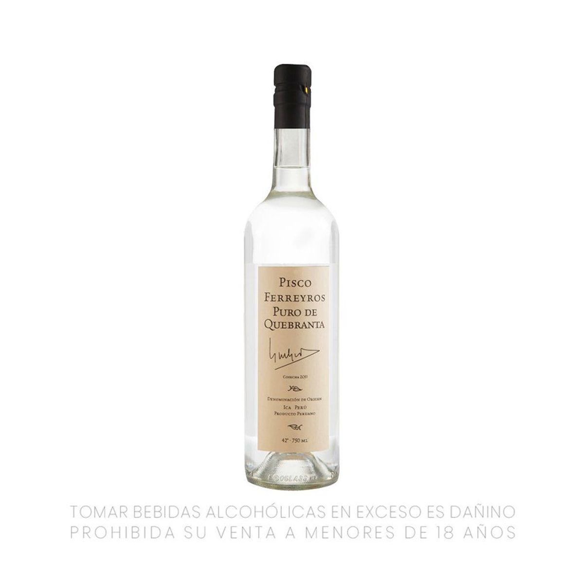 FERREYROS - Pisco Ferreyros Quebranta Botella 750 mL