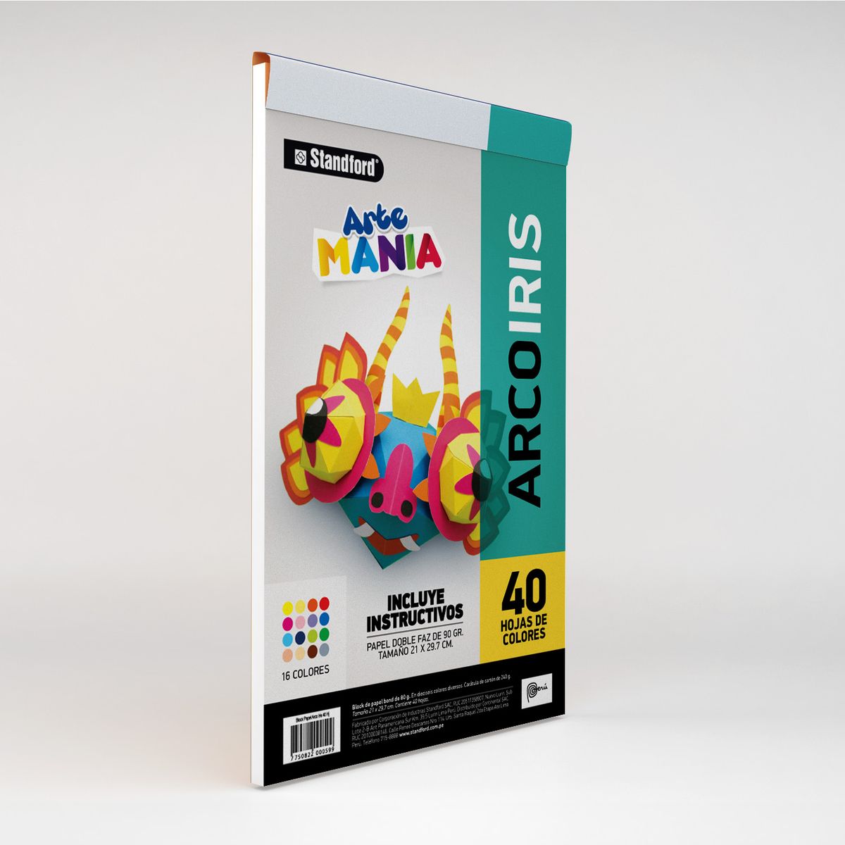 STANDFORD - Block Standford A4 Papel Arcoiris 400 Hojas