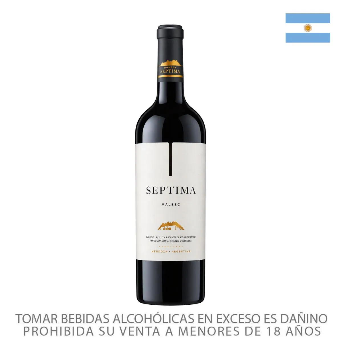 SEPTIMA - Vino Tinto Séptima Malbec Botella 750 mL